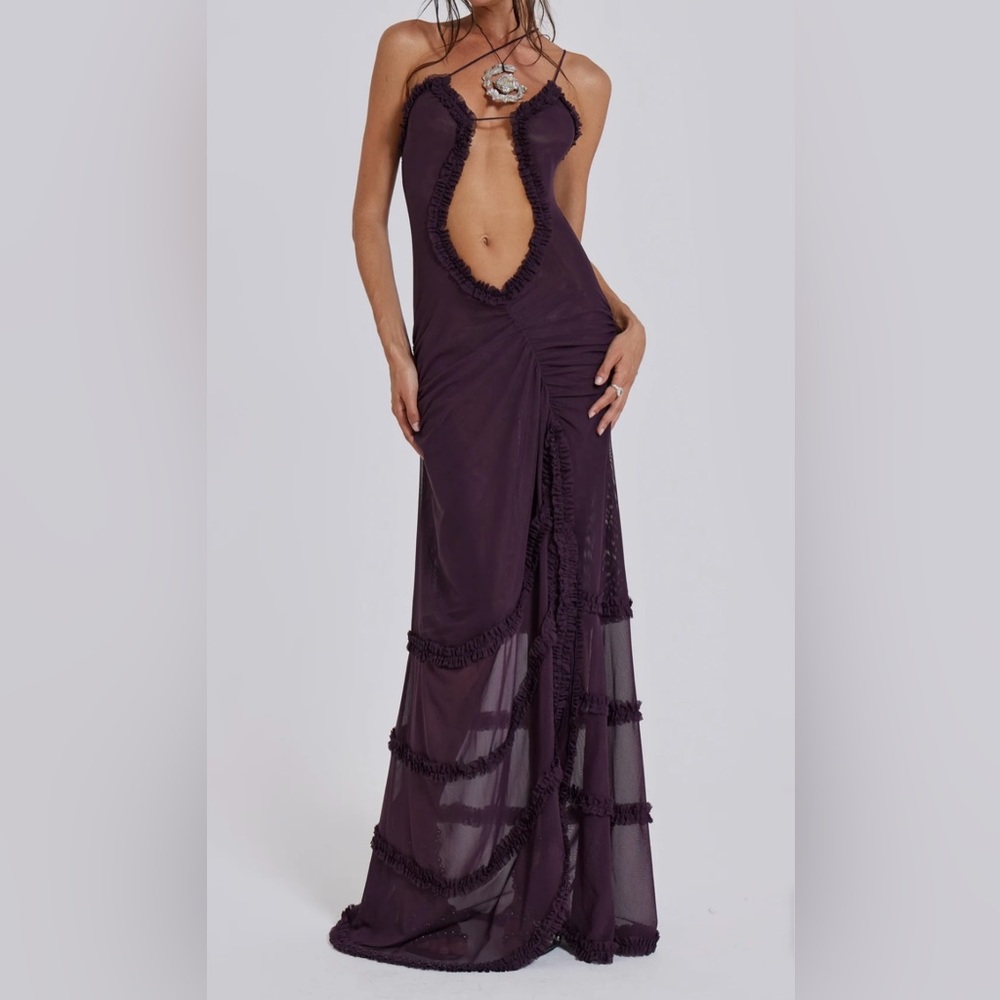 Jaded London Fatale Maxi Dress in Dusk